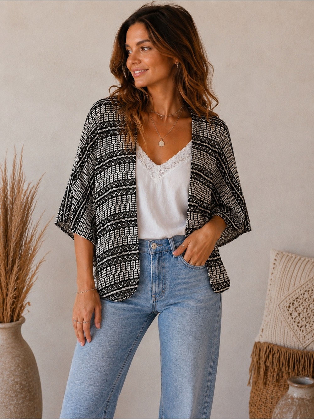 ✨ Boho Open Front Kimono Cardigan ✨